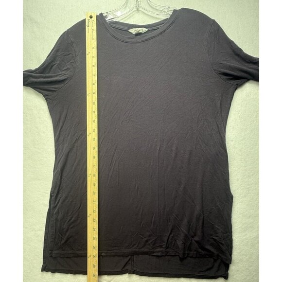 Athleta Women's Tunic Top Shirt Purple Crew Neck Long Sleeve Slit Sides Modal L - Picture 8 of 9